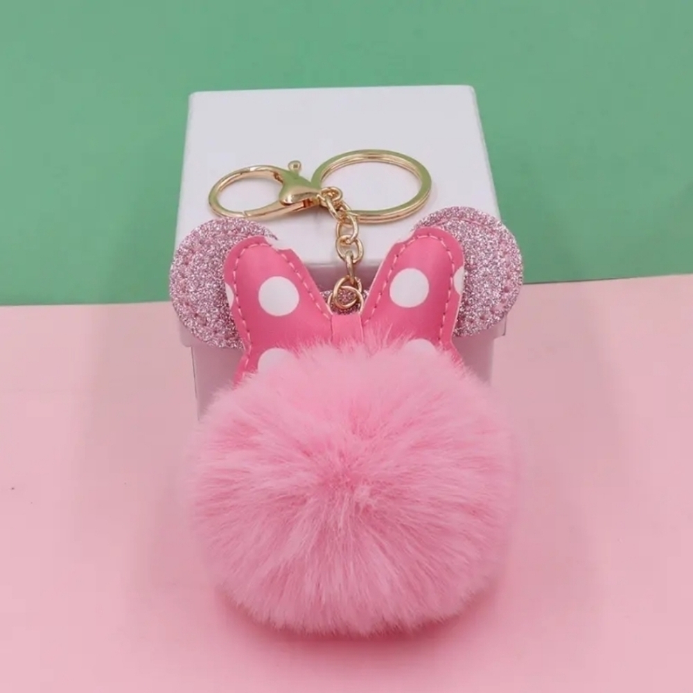 Plush Ball Key Chain - Picture 1 of 3